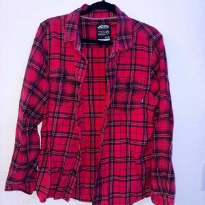 Vans Red and Black Plaid Shirt